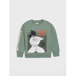 Sinsay - Pamučna dukserica Dragon Ball - green spruce