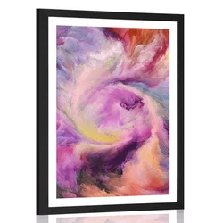 Plakat s paspartujem barvna spirala - 30x45 black