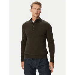 Barbour Pulover Elbow MKN0585GN73 Khaki Regular Fit