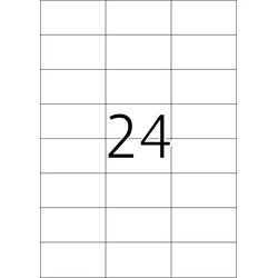 Etikete 70x37 A4/24 1/100 bela