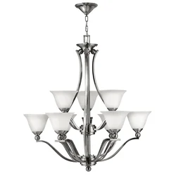 Elstead Lighting Elstead Bolla 9-kraki lestenec, brušen nikelj, E27, (22099765)