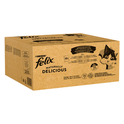 Mega pakiranje Felix Naturally Delicious 80 x 80 g - Raznolikost okusa sa sela