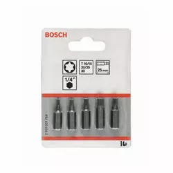 BOSCH 5-delni paket bitova odvrtača ekstra tvrdi (Torx®) 2607001768, T 10; T 15; T 20; T 25; T 30; 25 mm