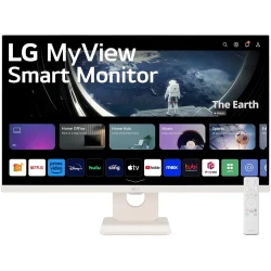 27 IPS FHD 1920x1080@100Hz Smart Monitor with webOS, 16:9, 1300:1, 250cd/m2, 5ms, 178o/178o, HDR 10, 2 HDMI, 2 USB-A, 5Wx2, VESA 100x100mm, Tilt, White, 3yw