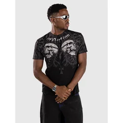 Affliction Collapse moška majica black lava wash