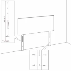 Vidaxl Vzglavje postelje temno modro 180x5x118/128 cm žametno