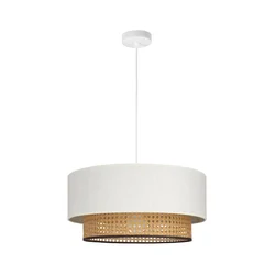 Luster na sajli NATIA 1xE27/60W/230V prečnik 45 cm bela/braon