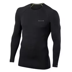 Falke LONGSLEEVED SHIRT TIGHT WARM, muška majica dug rukav, crna