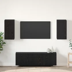 TV Kabinet za Zid Zidne 2 pcs Crni hrast 30,5 x 30 x 60 cm