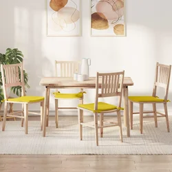 Jastučići za sjedenje 4 pcs Svijetlo žuta 40 x 40 x 3 cm
