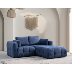 ATELIER DEL SOFA Amaris 2 Seater With Pouffe Navy Blue ugaona sofa