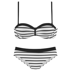 LASCANA Bikini  črna / bela