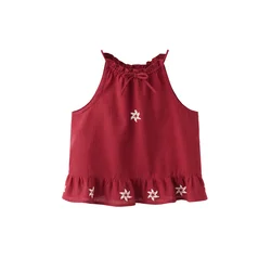 MANGO KIDS Top bordo / bela