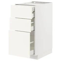 METOD / MAXIMERA Pod.elem.3front/2dnj/1srd/1vis.fiok, bela/Vallstena bela, 40x60 cm