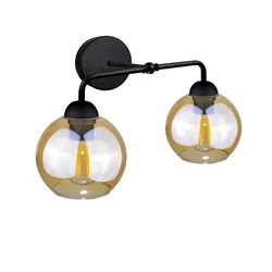 Zidno svetilo MELLE BLACK 2xE27/60W/230V