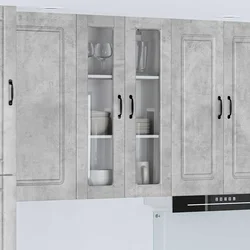Zidni stakleni ormarić PORTO Betonski sivi 60 x 31 x 100 cm