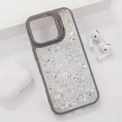 Maska Crystal Dots za iPhone 16 Pro siva
