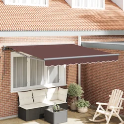 Okvir tende Smeđa 350 x 250 cm Poliester s PU premazom