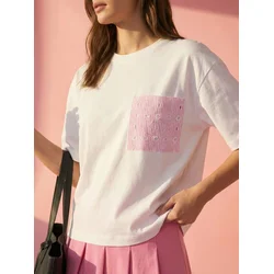 Sinsay - Pamučna majica kratkih rukava - roze
