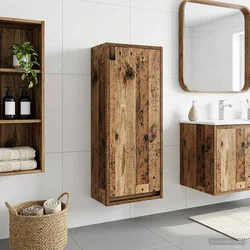 Umivaonik s policom za zid Staro drvo 35 x 20 x 81 cm