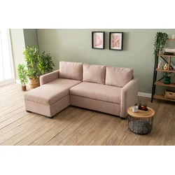ATELIER DEL SOFA Ugaona sofa-krevet Kado Mink