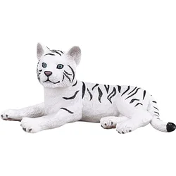 Mojo Tiger beli mladič leži