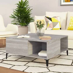Stolić za kavu boja sivog hrasta 80x80x36,5cm konstruirano drvo