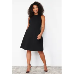 Trendyol Curve Black Stitch Detail Mini Knitted Dress
