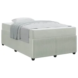 Vidaxl Konstrukcija postelje Svetlo siva 120 x 190 cm blago