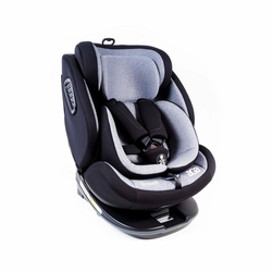AGA4KIDS autosedačka i-Size 360° (0-36kg), črna/svetlo siva