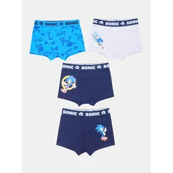 Sinsay - Pamučne bokserice sa printom 4 pack Sonic the Hedgehog - plava
