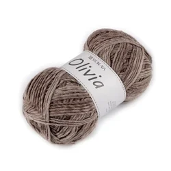 Pletena preja Olivia 100 g - temno bež