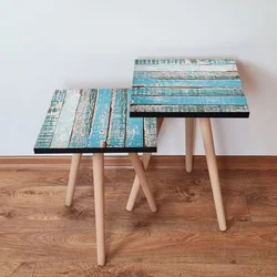Hanah Home Set klub stočića 2Shp6, 2 komada, Tirkizni