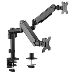 MA-DA2P-01 Gembird Podesivi dupli stoni držač za monitor, tilt,17-32 max.2x9kg