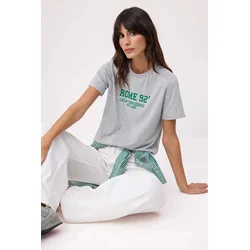 Trendyol Milla Ženska majica TWOSS26TS00161, Siva