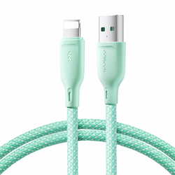 PRO Kabel za iPhone Večbarvna serija USB-A - Lightning 3A 1m zelen