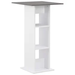 vidaXL Barska miza 60x60x110 cm bela