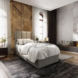 Oblazinjena postelja boxspring MERALIS 90x200 cm siva Vzmetnica: Vzmetnica Bonell