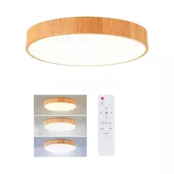 Brilagi - LED prigušiva stropno svetlo POOL LED/36W/230V, prečnik 30 cm, dekor drveta +DO
