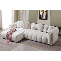 Atelier del Sofa Ugaona garnitura na razvlačenje N-Line Left, 265 x 185 x 95 cm, Bela