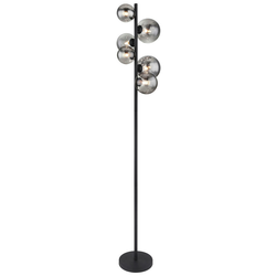 Globo 56133-6S - LED stojeća lampa RIHA 6xG9/3,5W/230V zadimljena/crna