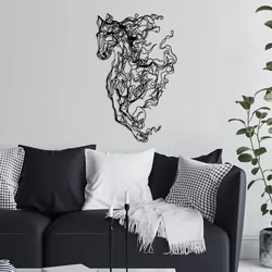 Wallity Zidna dekoracija Cavallo-1, 41 x 66 cm, Crna
