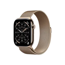 APPLE Watch S11 Cellular 46mm Gold Titanium Case with Gold Milanese Loop - M/L (mfd84rk/a)