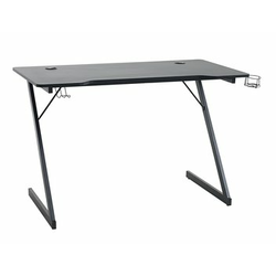 Gejmerski sto HALSTED 60x120 sa drž. za čaše i slušal. crna