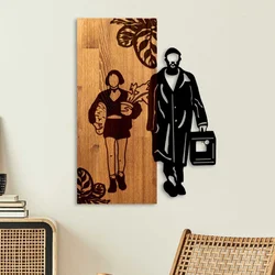 Wallity Zidna dekoracija Leon The Professional, 44 x 58 cm, Smeđa