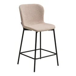 Bež oblazinjen barski stol (višina sedeža 65 cm) Maceda – House Nordic