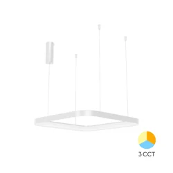 Braytron LED visilica BRY-BELLA-SLP-PD-KVADRATNA-BELA-36W-3U1-IP20