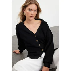 Trendyol Black V-Neck Knitwear Cardigan