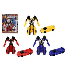 Teddies Transformer robot/auto plastika 14cm - mešanica barv