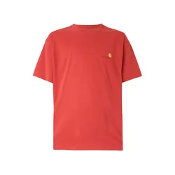 Carhartt WIP Majica American Script rumena/vinsko rdeča/oranžno rdeča